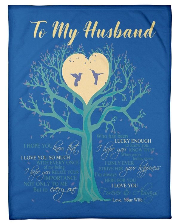 I Love You So Much Perfect Gift From Wife To Husband Fleece Blanket - Image 4