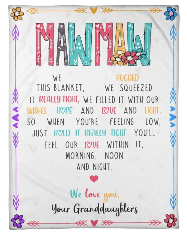 Granddaughters Gift For Mawmaw We Love You Fleece Blanket - Image 2