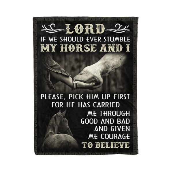 Lord Gives Me Courage To Believe Fleece Blanket Gift For Men - Image 2