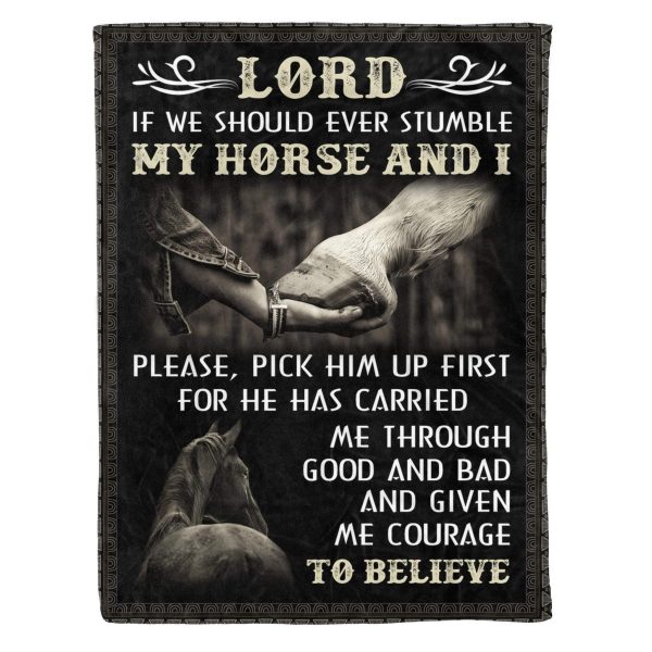 Lord Gives Me Courage To Believe Fleece Blanket Gift For Men - Image 3