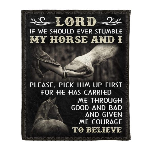 Lord Gives Me Courage To Believe Fleece Blanket Gift For Men - Image 4