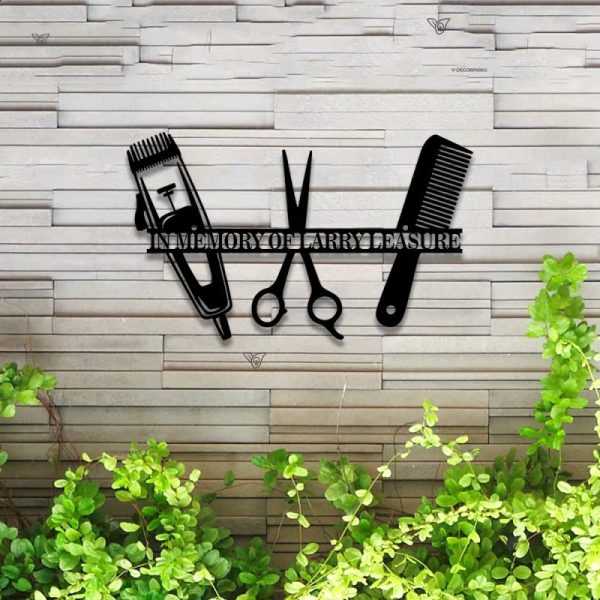 Custom Barber Shop Metal Wall Art Led Lights, Personalized Hair Salon - Image 4