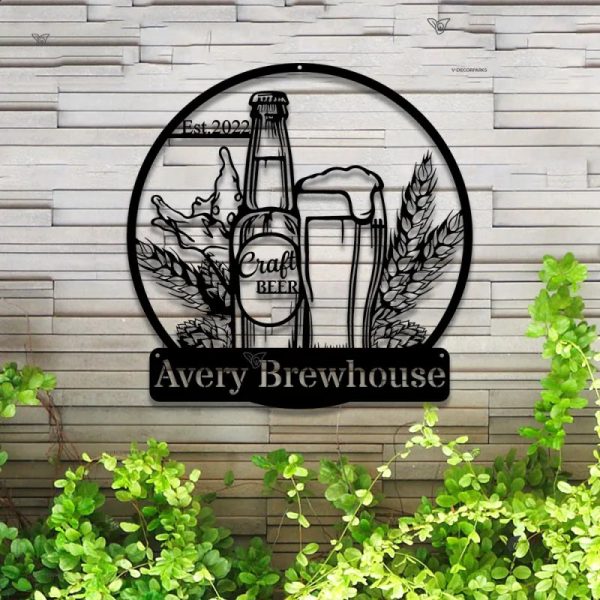 Custom Craft Beer Metal Wall Art Led Lights, Personalized Craft Brewer - Image 4