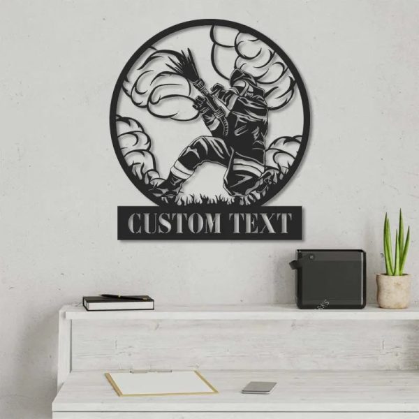 Custom Firefighter Metal Sign Led Lights, Firefighter Metal Sign, Fire - Image 3