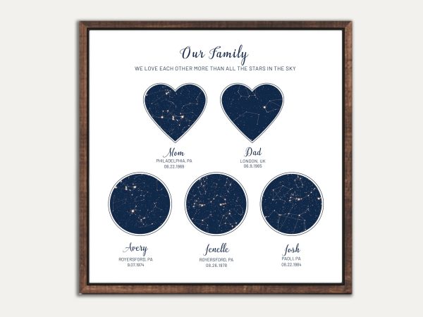 here Canvas Personalized Gifts for Dad, Fathers Day Gift from Daughter, Fathers Day Gift from Son, Dad Gift, Custom Star Map, Personalized Star Map