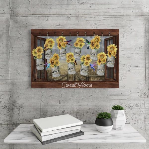 Personalized Canvas Prints Custom Names, Title, Background And Frame - Sweet Home Dem Canvas - Image 5