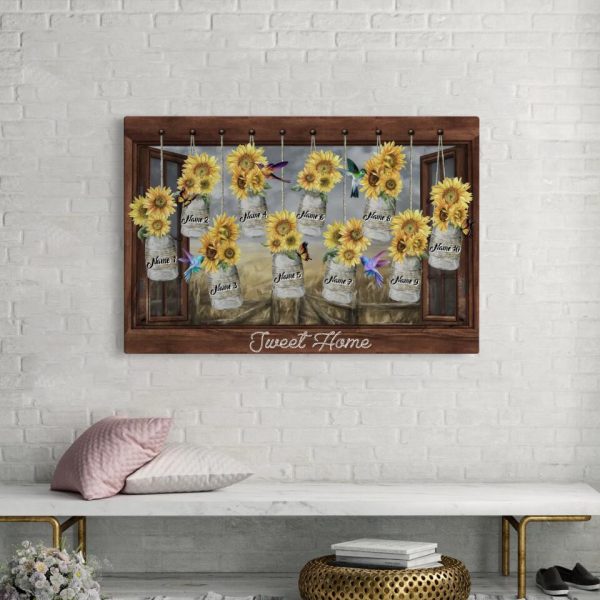 Personalized Canvas Prints Custom Names, Title, Background And Frame - Sweet Home Dem Canvas - Image 6