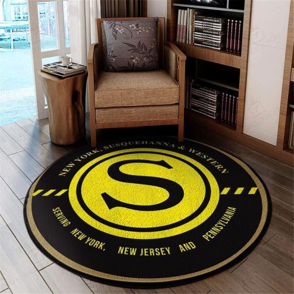 Susquehanna Living Room Round Mat Circle Rug Susquehanna Railroad - Image 2