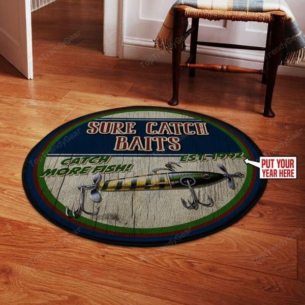 Fishing Living Room Round Mat Circle Rug - Image 2