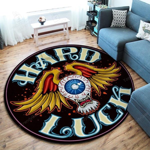 Eyeball Hot Rod Round Mat Round Floor Mat Room Rugs Carpet Outdoor Rug Washable Rugs - Image 2