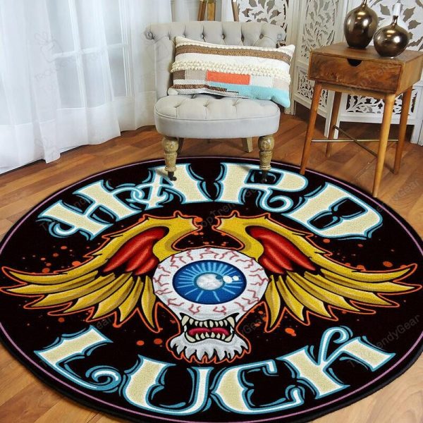 Eyeball Hot Rod Round Mat Round Floor Mat Room Rugs Carpet Outdoor Rug Washable Rugs - Image 3