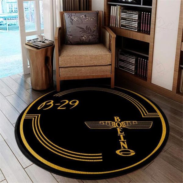 Boeing B29 Round Mat Round Floor Mat Room Rugs Carpet Outdoor Rug Washable Rugs