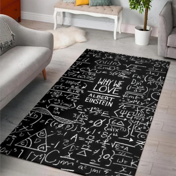 Albert Einstein Formula Area Rugs For Living Room Rectangle Rug Bedroom Rugs Carpet Flooring Gift RS133009|Rosabella Print