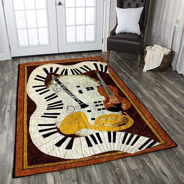 Piano Pv68352 Rectangle Area Rugs Carpet For Living Room, Bedroom, Kitchen Rugs, Non-Slip Carpet Rp124011 Print